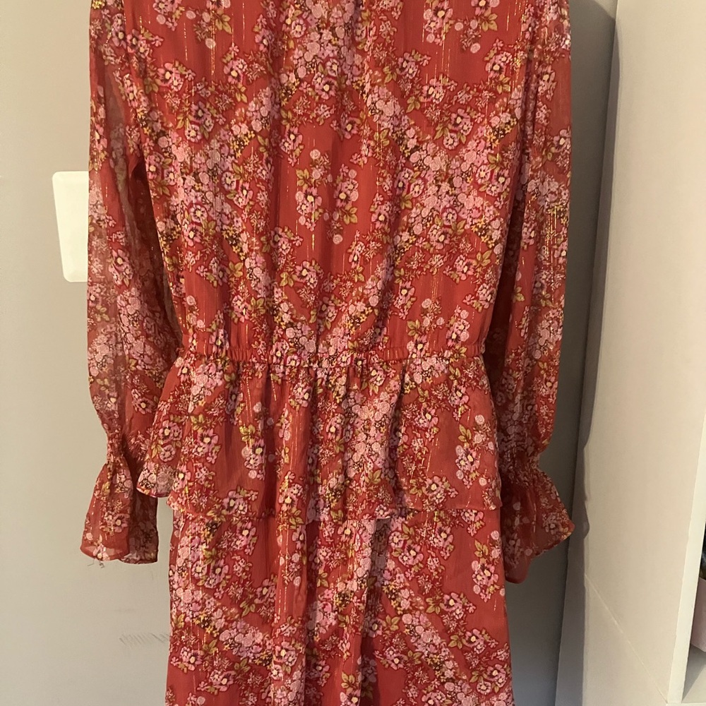 LC Lauren Conrad Pink Floral Midi Dress - Picture 3 of 5